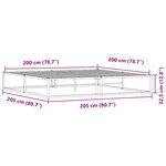 vidaXL Cadre de lit sans matelas blanc 200x200 cm métal