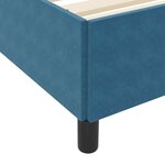 vidaXL Cadre de lit Bleu foncé et blanc 140 x 190 cm Velours