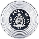 Monnaie LADY WATERFALL Wireframe Art 2 Oz Argent 2$ Niue 2026 (PRÉCOMMANDE)