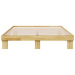 vidaXL Cadre de lit sans matelas 135x190 cm Bois massif Chêne