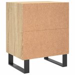vidaXL Tables de chevet 2Pièces chêne sonoma 40x30x50cm bois d'ingénierie
