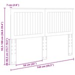 vidaXL Tête de lit avec tête de lit Blanc 140 cm Bois d'ingénierie