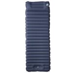 vidaXL Matelas de camping autogonflant avec oreiller 1 personne gris