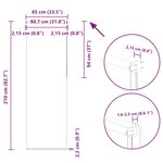 vidaXL Store enrouleur occultant blanc cassé 85x210cm largeur du tissu