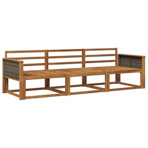 vidaXL Ensemble de canapés d'extérieur 3 pc Naturel