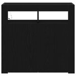 vidaXL Buffet Noir 80 x 35 x 75 cm Bois d'ingénierie