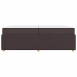 vidaXL Cadre de lit avec matelas Marron foncé 200 x 200 cm tissu