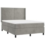 vidaXL Sommier à lattes de lit matelas et LED Gris clair 140x200 cm