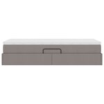 vidaXL Lit avec rangement et matelas Taupe 90 x 200 cm Polyester