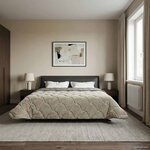 vidaXL Duvet d'été simple Matelassé Gris clair 220 x 240 cm