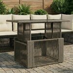vidaXL Table de jardin relevable Gris 100 x 55 x 37 cm