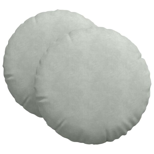 vidaXL Coussins de siège 2 Pièces Gris clair Ø 40 x 13 cm Velours