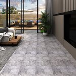 vidaXL Dalles de plancher PVC autoadhésif 5 21 m² 2 mm marron ciment