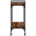 vidaXL Chariot de cuisine chêne fumé 60 5x31x72 5 cm bois d'ingénierie