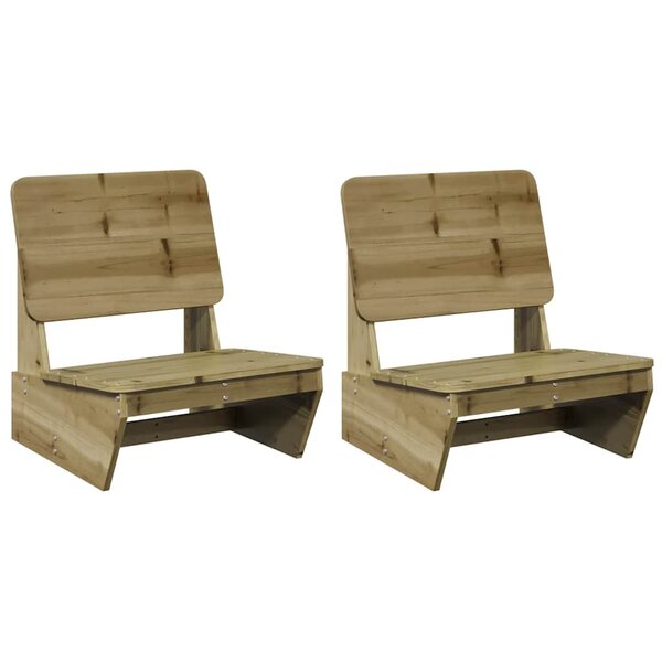 vidaXL Chaises de jardin lot de 2 60x64x70 5 cm bois de pin imprégné