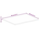 vidaXL Dessus de table 90x80x3 8 cm bord vif bois massif manguier brut