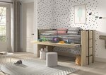 Lit mi-haut 90x200 sam nat-noir