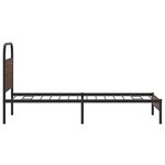 vidaXL Cadre de lit sans matelas 90x190cm chêne marron bois ingénierie