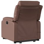 vidaXL Fauteuil inclinable de massage Marron Similicuir