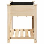 vidaXL Cache-pot de jardin avec étagère Beige 60.5 x 60 x 76.5 cm