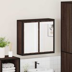 vidaXL Armoire à miroir de salle de bain chêne marron bois ingénierie