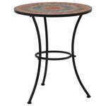 vidaXL Ensemble de bistro 3 Pièces mosaïque Carreau céramique Orange/Gris