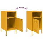 vidaXL Table de chevet jaune moutarde 36x39x68 cm acier laminé à froid
