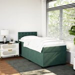 vidaXL Sommier à lattes de lit avec matelas Vert foncé 100x200 cm