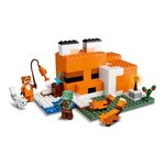 Lego 21178 minecraft le refuge du renard  jouet de construction maison  enfants des 8 ans  set avec figurines zombie  animaux