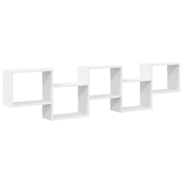 vidaXL Étagère cube murale 5 compartiments blanc bois d'ingénierie