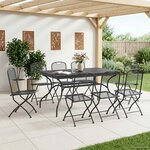 vidaXL Ensemble de salle à manger pour jardin 9 Pièces Anthracite