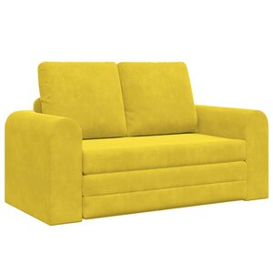 vidaXL Canapé-Lit Jaune 148 x 71 x 83 cm Velours