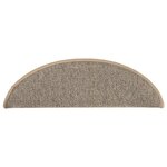 vidaXL Tapis de marches d'escalier 15 Pièces Marron 56x17x3 cm