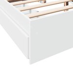 vidaXL Cadre de lit avec tiroirs sans matelas blanc 150x200 cm