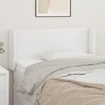 vidaXL Tête de lit avec oreilles Blanc 83x16x78/88 cm Similicuir