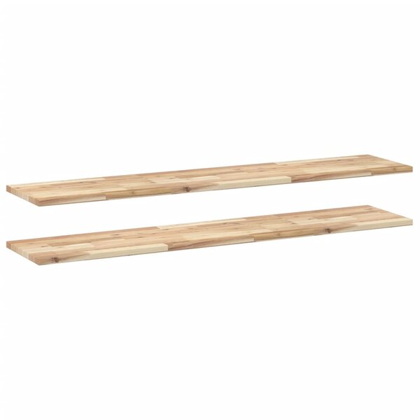 vidaXL Étagères flottantes 2 Pièces 120x30x2 cm acacia massif non traité