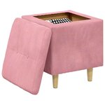 vidaXL Ottoman avec rangement 40 x 40 x 45 cm Velours