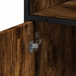 vidaXL Armoire de bain chêne fumé 35x37 5x100cm bois d'ingénierie