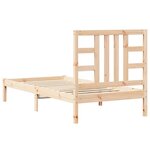 vidaXL Cadre de lit sans matelas 90x200 cm bois massif
