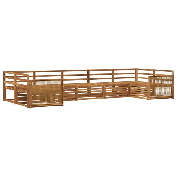 vidaXL Ensemble de canapés d'extérieur 7 pc Naturel