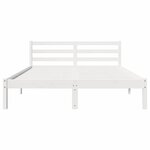 vidaXL Cadre de lit Blanc 220 x 160 cm Bois massif en pin