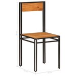 vidaXL Chaises à manger lot de 4 bois d'acacia massif