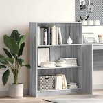 vidaXL Bibliothèque sonoma gris 80x24x109 cm bois d'ingénierie