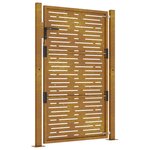 vidaXL Portail de jardin 105x130 cm acier corten conception de carré
