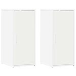 vidaXL Armoires à chaussures 2 Pièces Blanc 32x35x70 cm Aggloméré