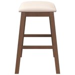 vidaXL chaises de bar avec coussins 2 Pièces marron bois massif d'hévéa