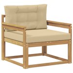 vidaXL Sofa de milieu extérieur Polyester Blanc