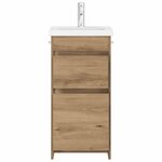 vidaXL Meuble de salle de bain avec évier Chêne artisanal