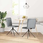 vidaXL Chaises à manger lot de 2 gris clair tissu