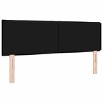 vidaXL Tête de lit LED avec bandes LED Noir 160 cm tissu